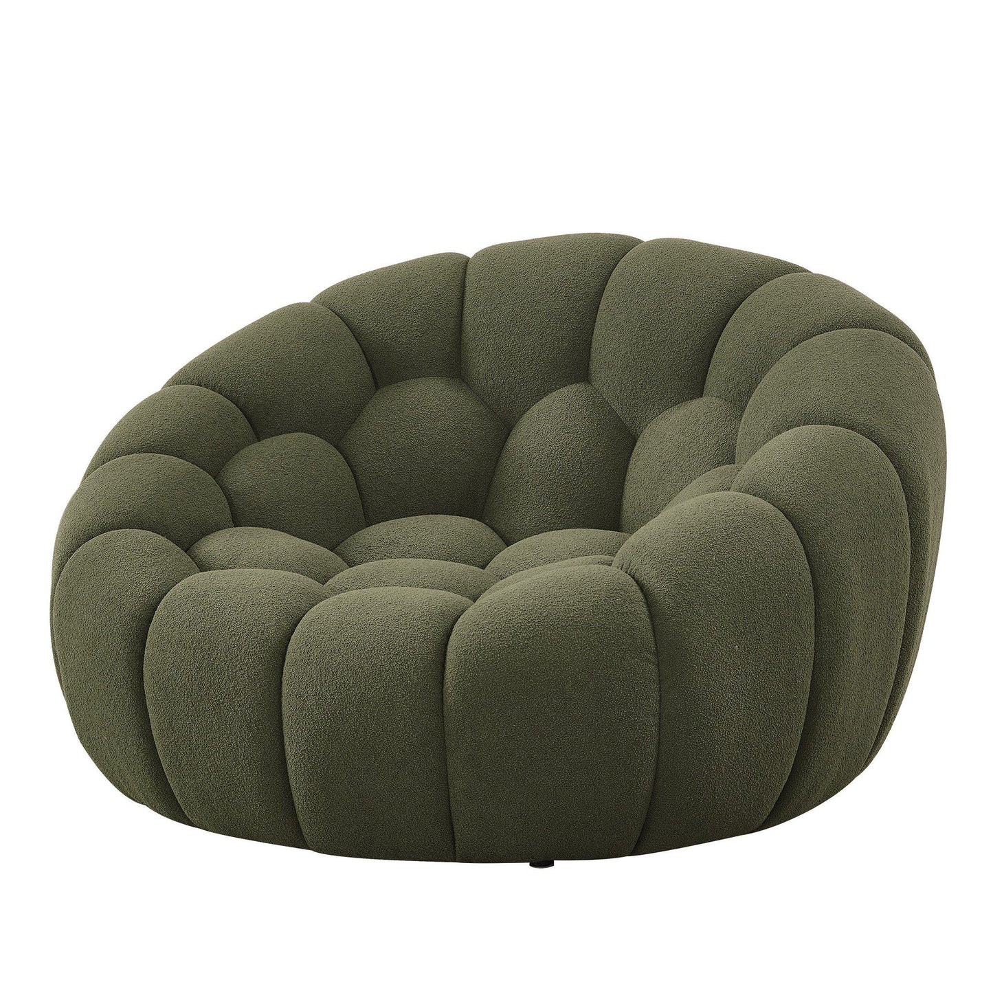 Divani Casa Yolonda Modern Curved Green Fabric Sofa Set β Stylish Contemporary Living Room Seating