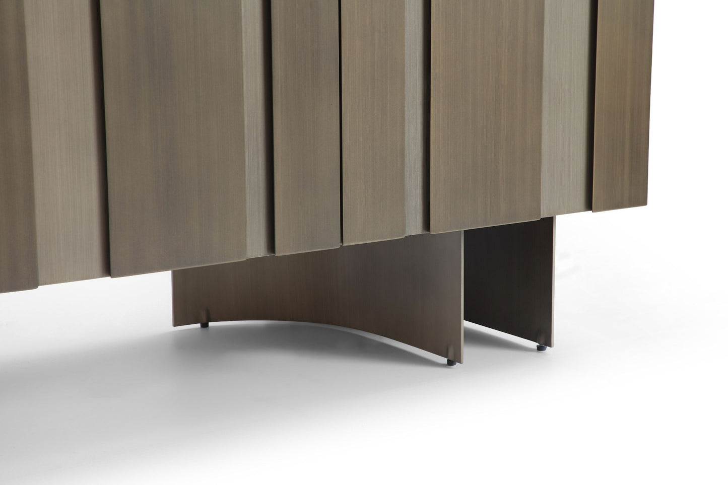 Lamod Kiefer Modern Faux Travertine Ceramic and Bronze Buffet – Elegant Sideboard Cabinet