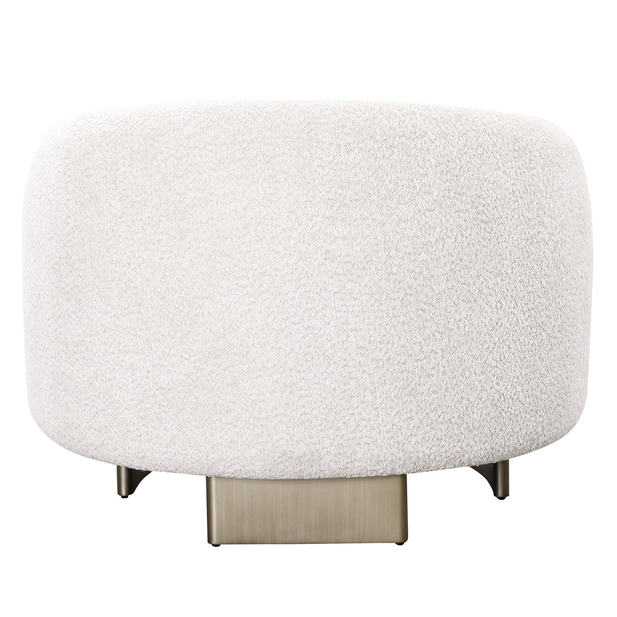 Thrive Modern Beige Fabric Antique Brass Accent Chair
