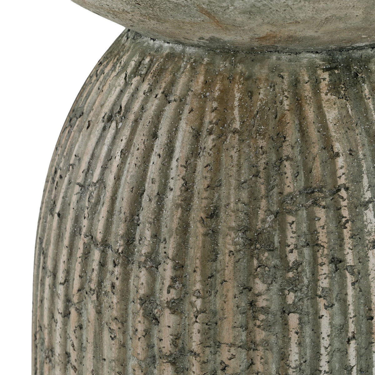 Katyal Modern Old Grey Fiberform End Table