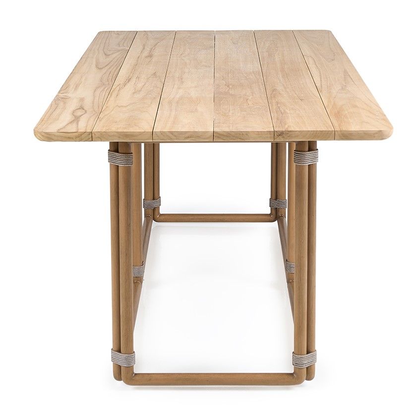 Malta Outdoor Light Grey Teak Dining Set