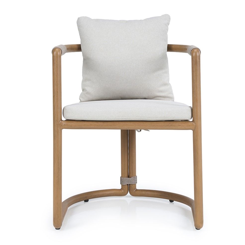 Malta Outdoor Light Grey Teak Dining Set