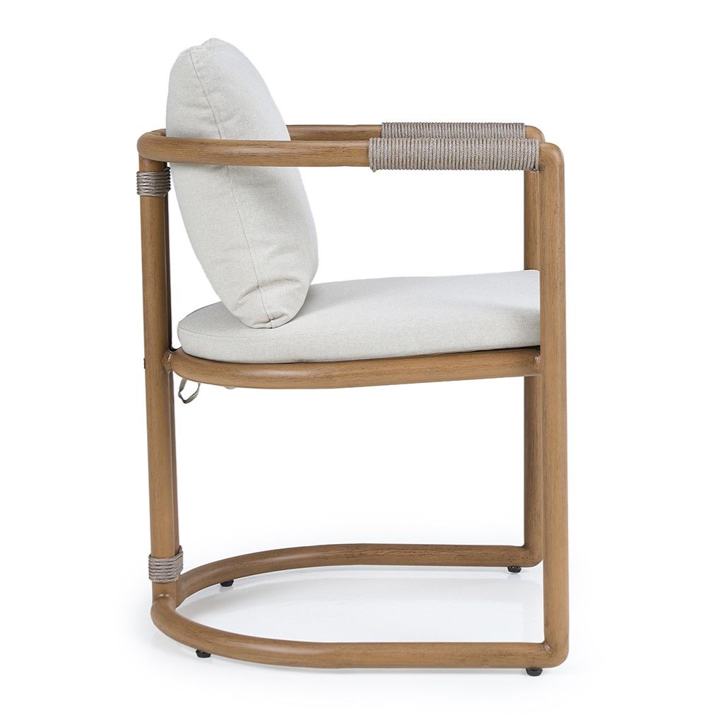 Malta Outdoor Light Grey Teak Dining Set
