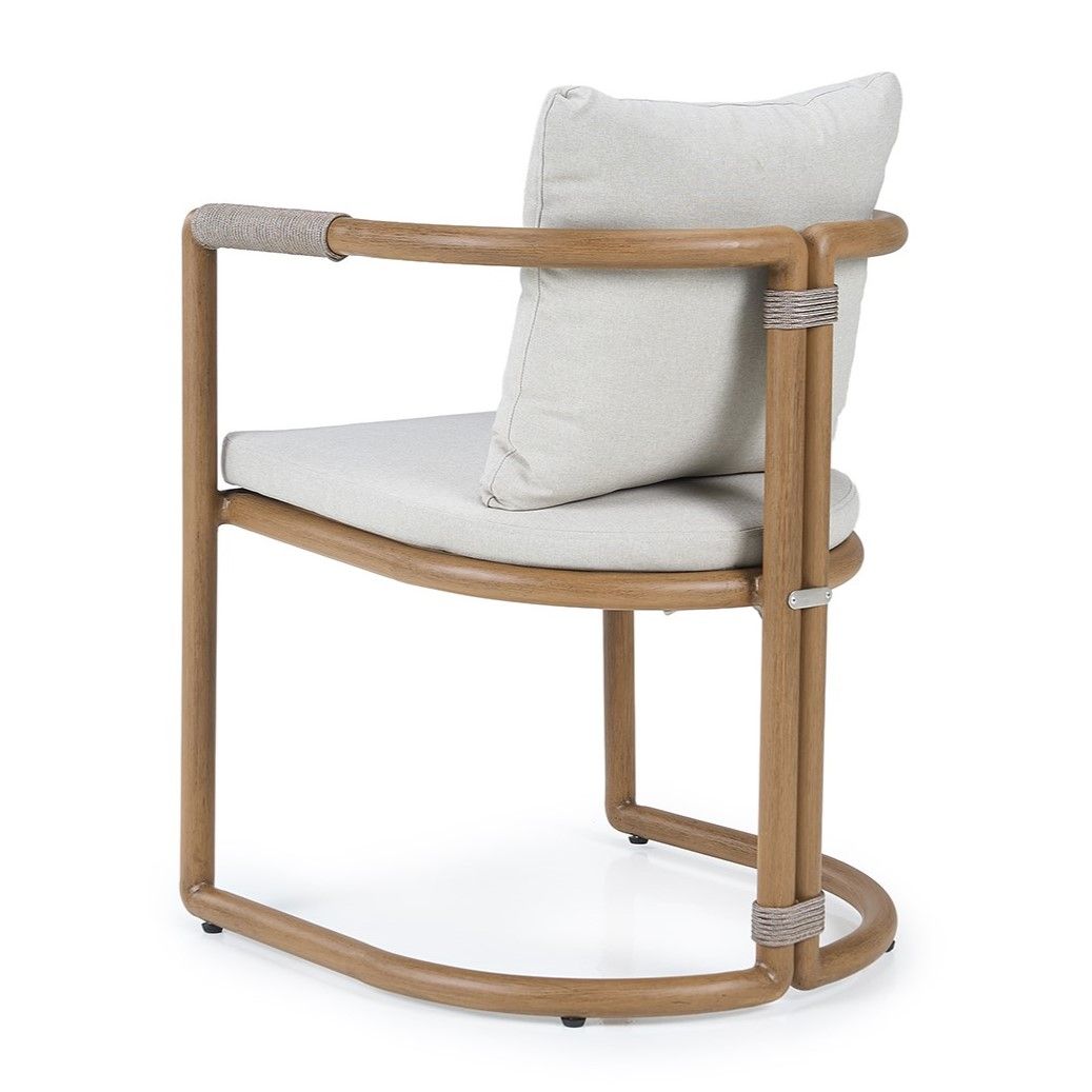 Malta Outdoor Light Grey Teak Dining Set