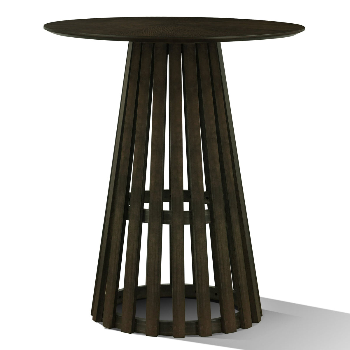 Weiss Mid‑Century Modern Wenge Round Bar Table