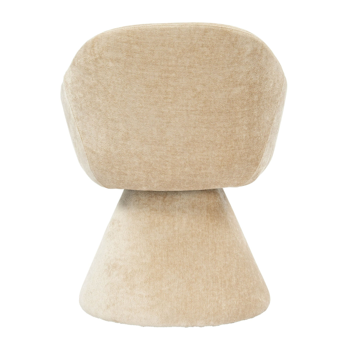 Risa Modern Swivel Beige Fabric Dining Chair