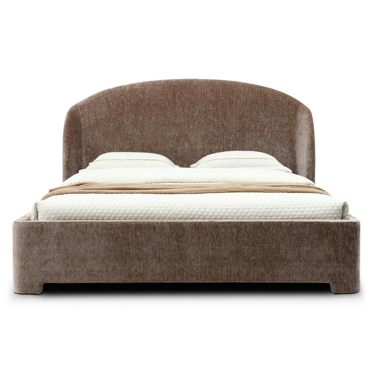 Rory Modern Tan Upholstered Bed