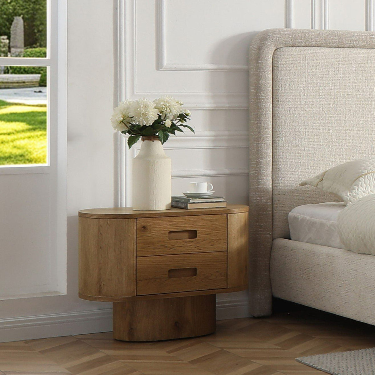 Sanya Modern Natural White Oak Nightstand