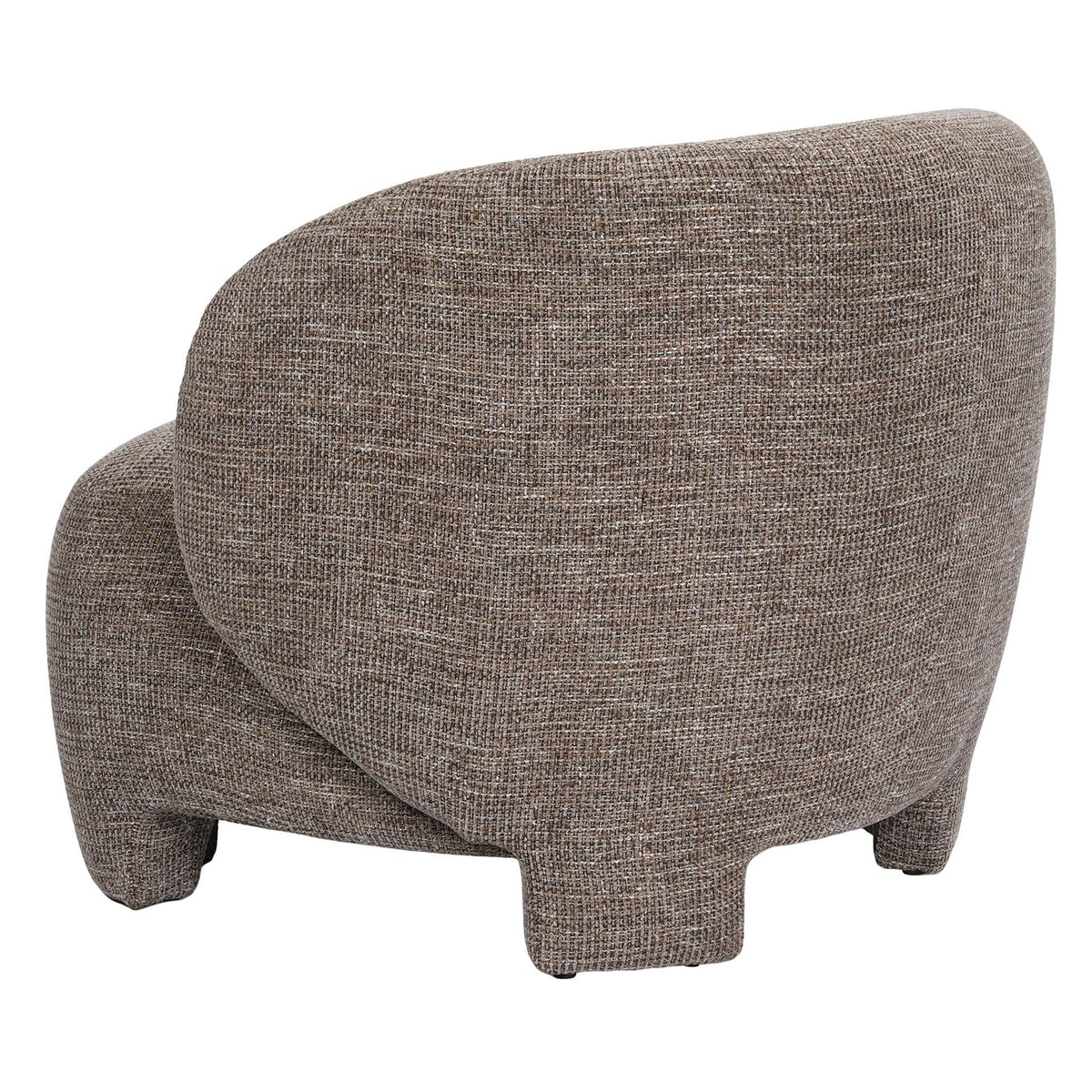 Odi Modern Brown Fabric Accent Lounge Chair