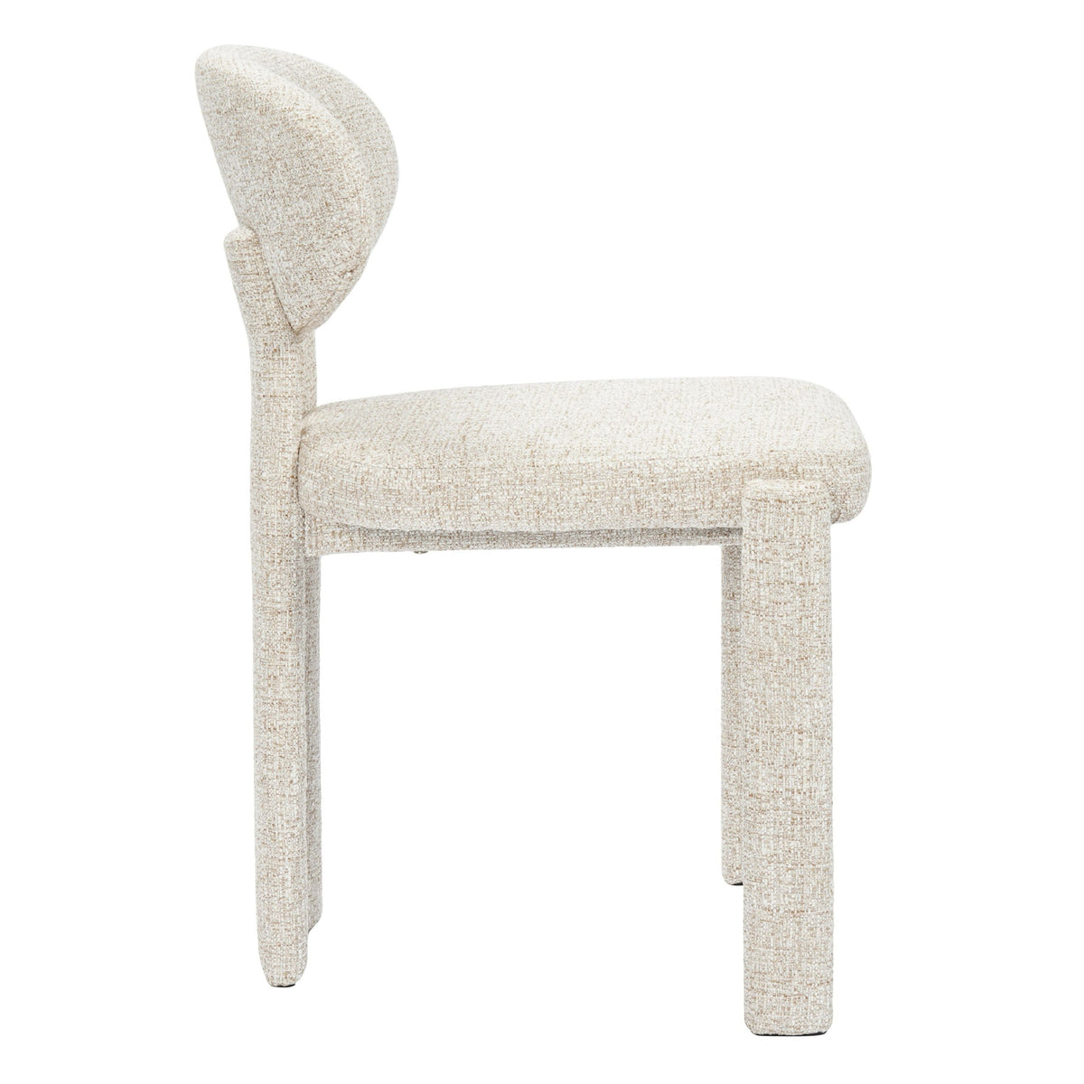 Riyad Modern Cream Fabric Upholstered Dining Chairs - Set of 2