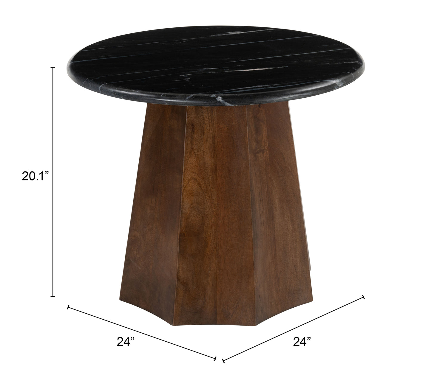Aipe Accent Table Black & Brown β Stylish and Versatile Accent for Your Living Room or Office Decor