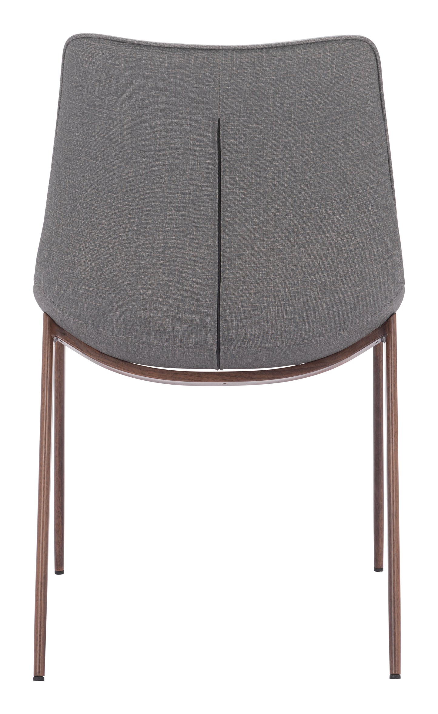 Magnus Dining Chair Set of 2 - Slate Gray & Walnut Modern and Stylish Upholstered Chairs for Elegant Dining Rooms