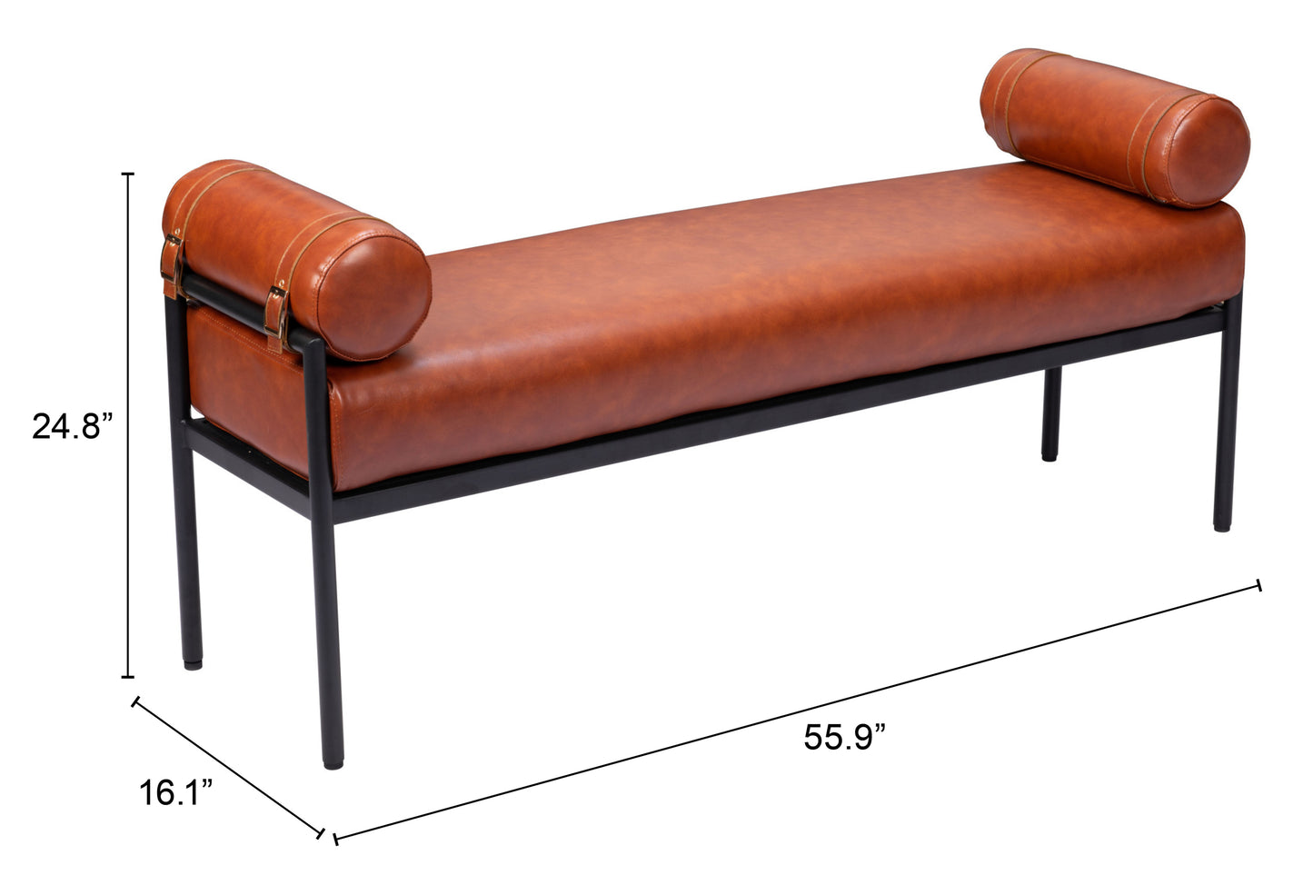 Barrow Bench Brown β Stylish and Versatile Brown Bench for Entryway, Living Room, or Bedroom Decor