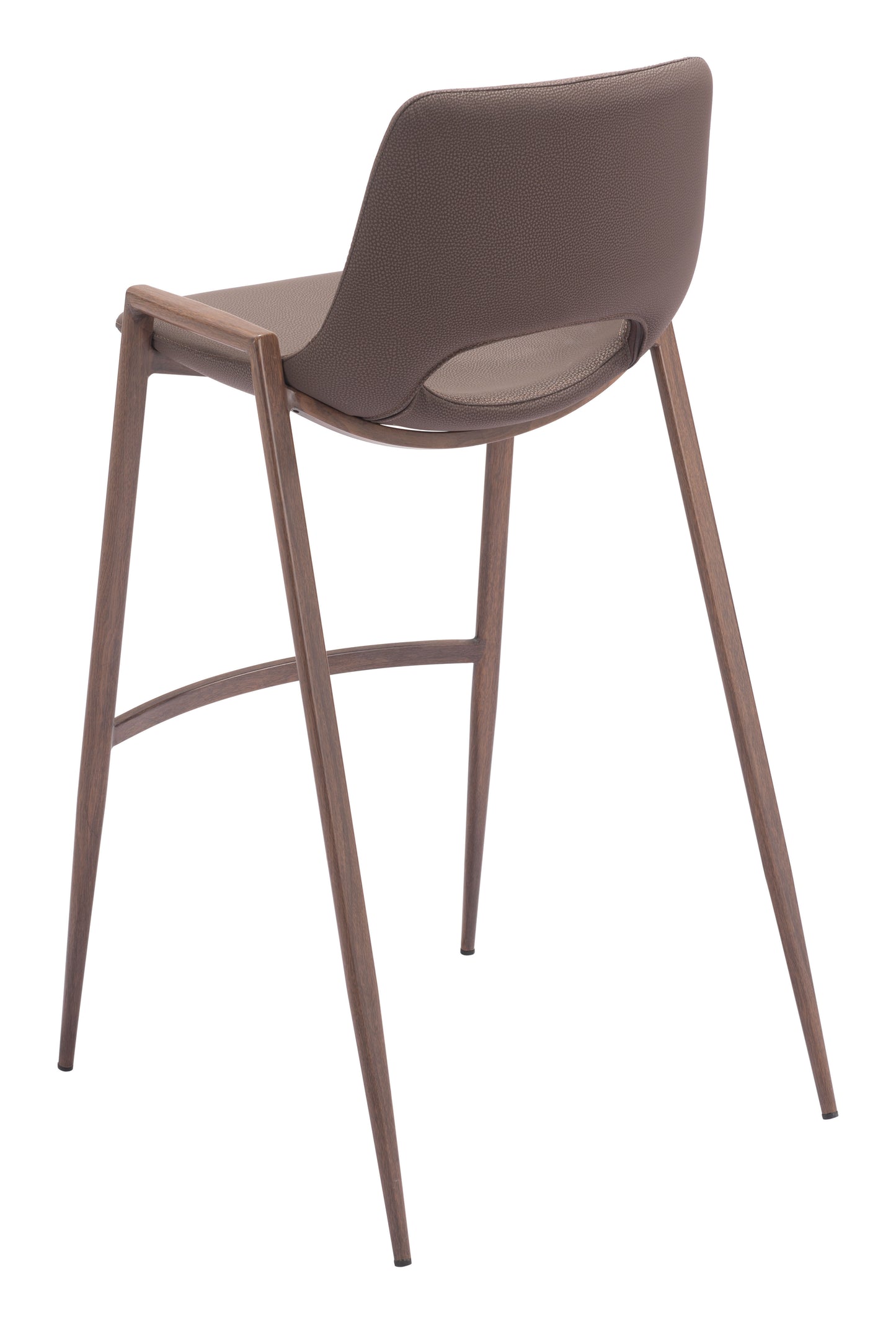 Desi Barstool Set of 2 - Elegant Brown & Walnut Design for Modern Home Bars and Dining Spaces