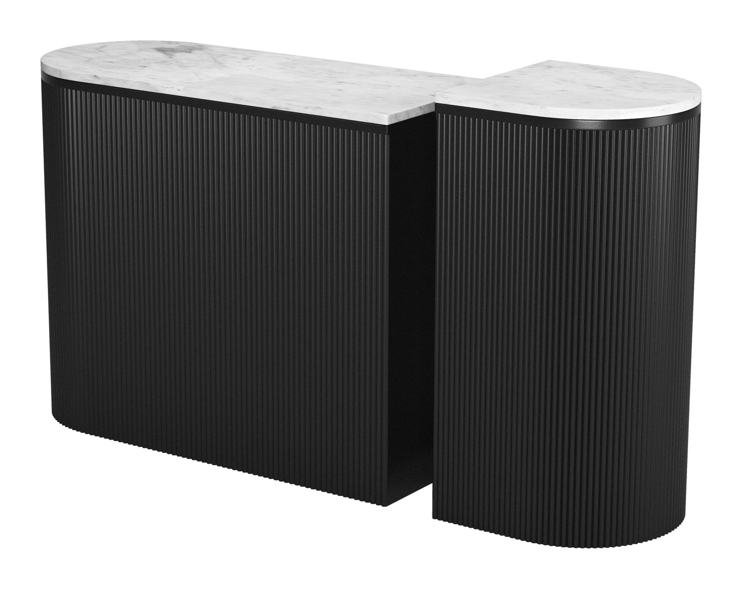 Ormara Console Table Set (2-Piece) - White & Black Stylish and Modern Console Tables for Contemporary Home Decor