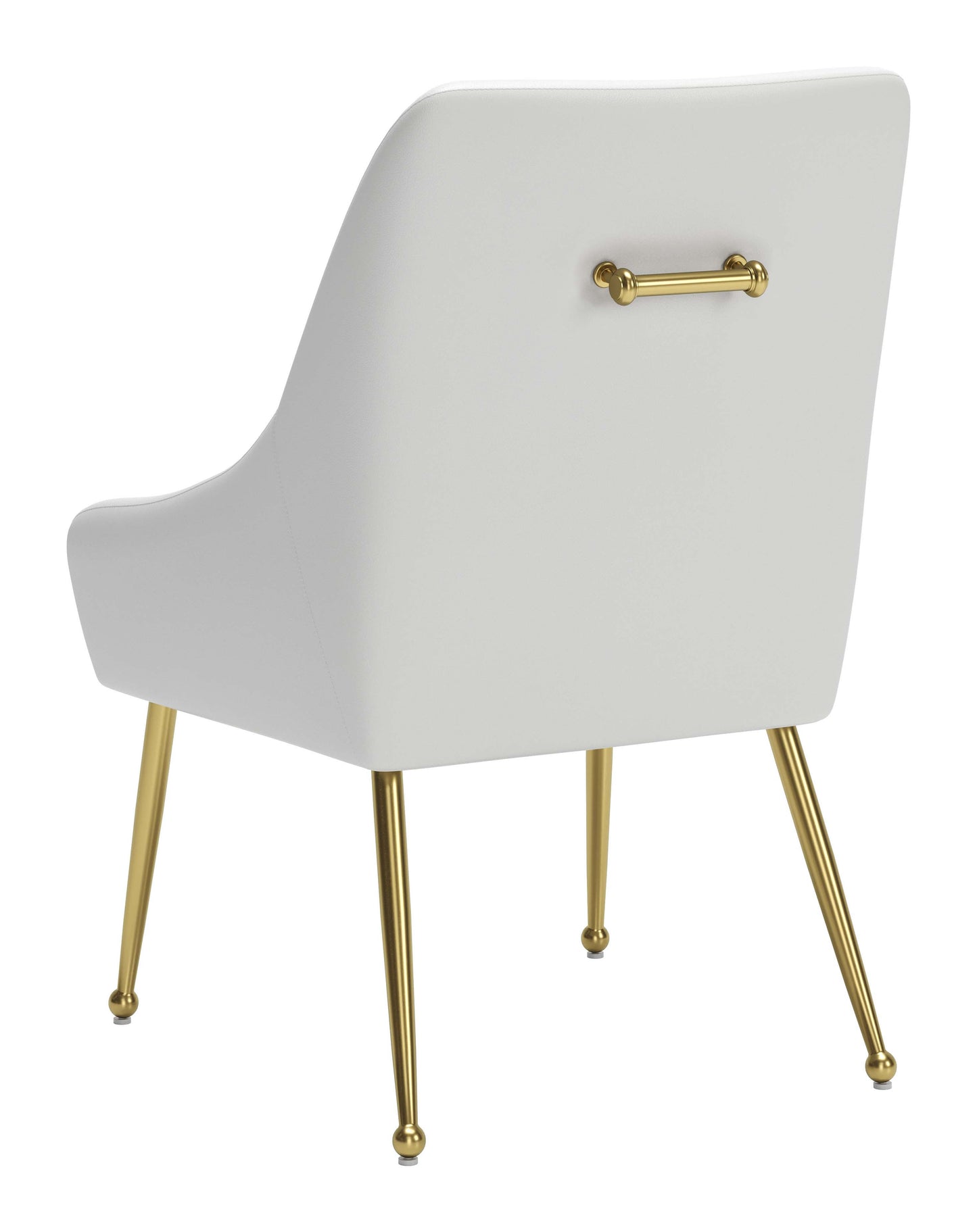 Maxine Dining Chair - Stylish White & Gold Design for Elegant Dining Rooms and Modern Decor