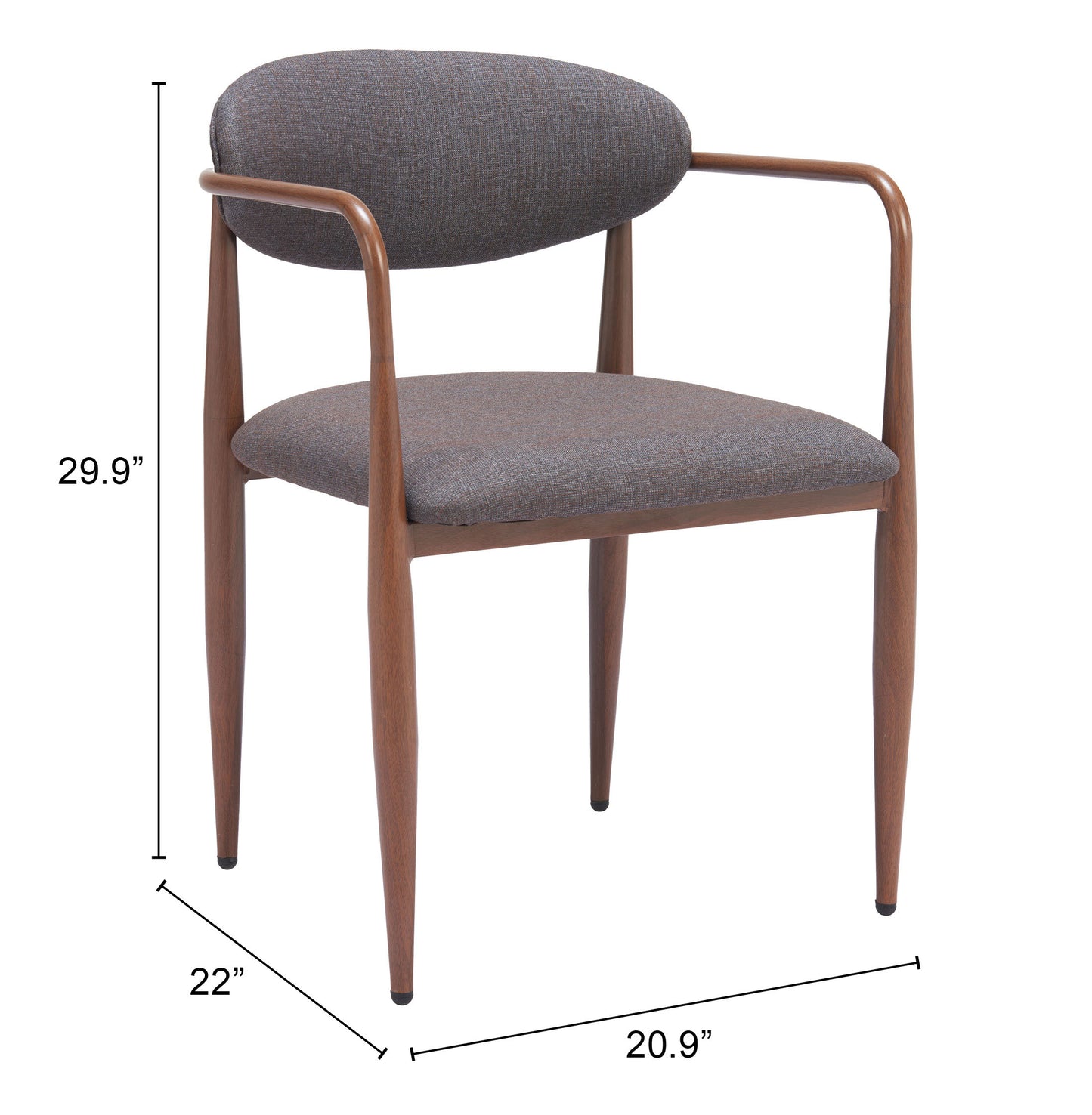 Zens Dining Chair (Set of 2) Truffle Gray β Comfortable and Stylish Truffle Gray Chairs for Dining Room or Kitchen