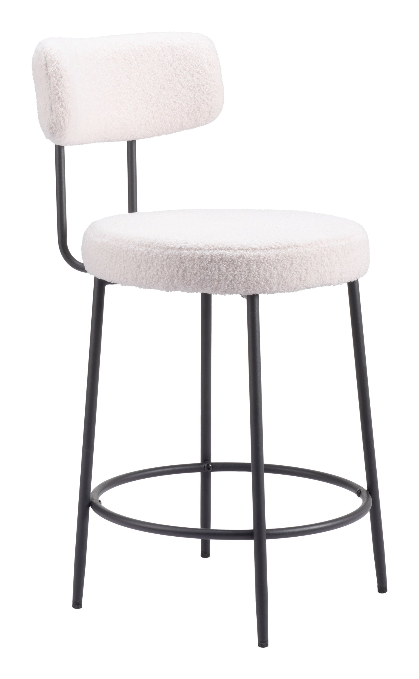 Blanca Counter Stool Set of 2 - Elegant Ivory Design for Modern Kitchens and Dining Spaces