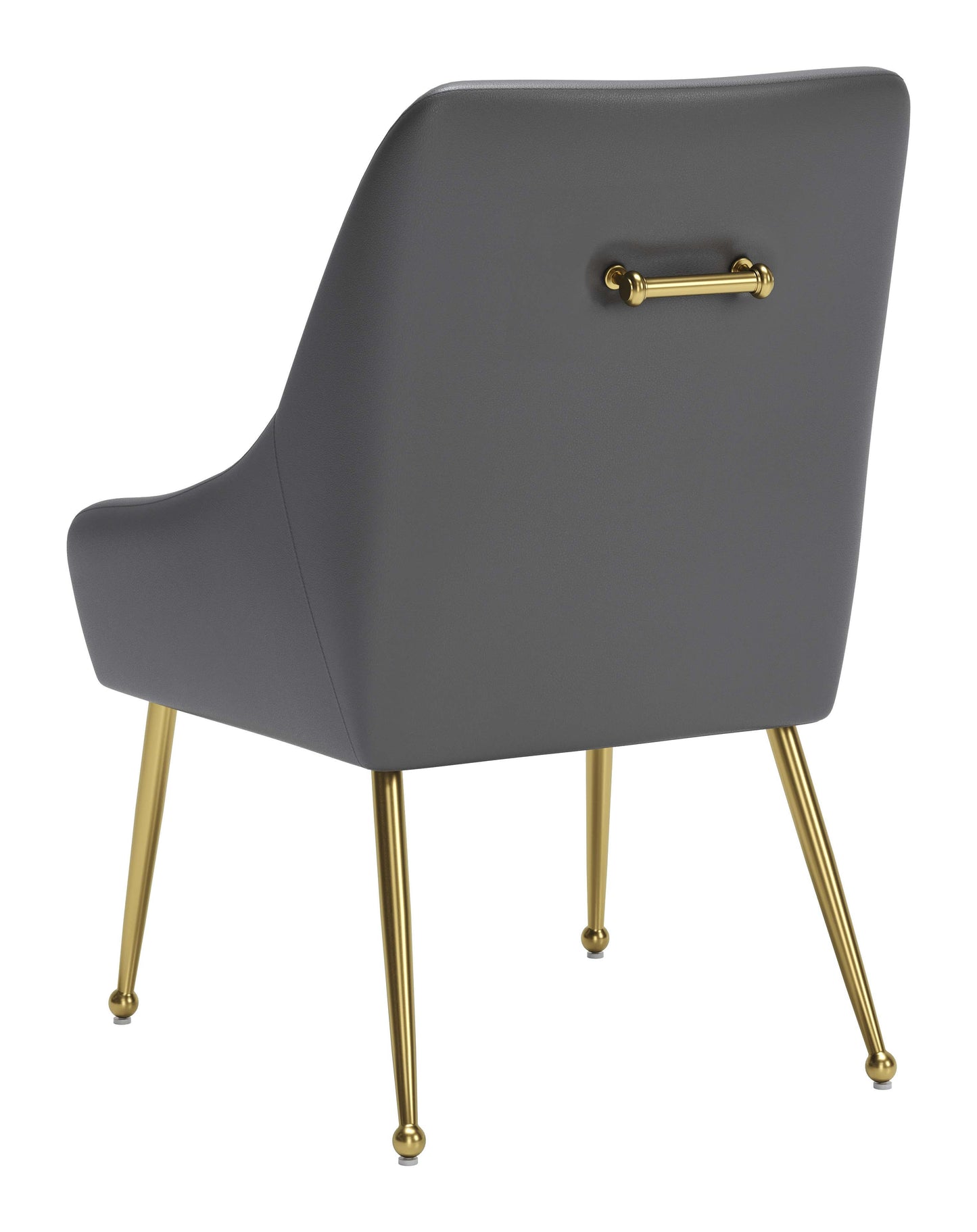 Maxine Dining Chair - Chic Gray & Gold Design for Contemporary Dining Rooms and Elegant Spaces
