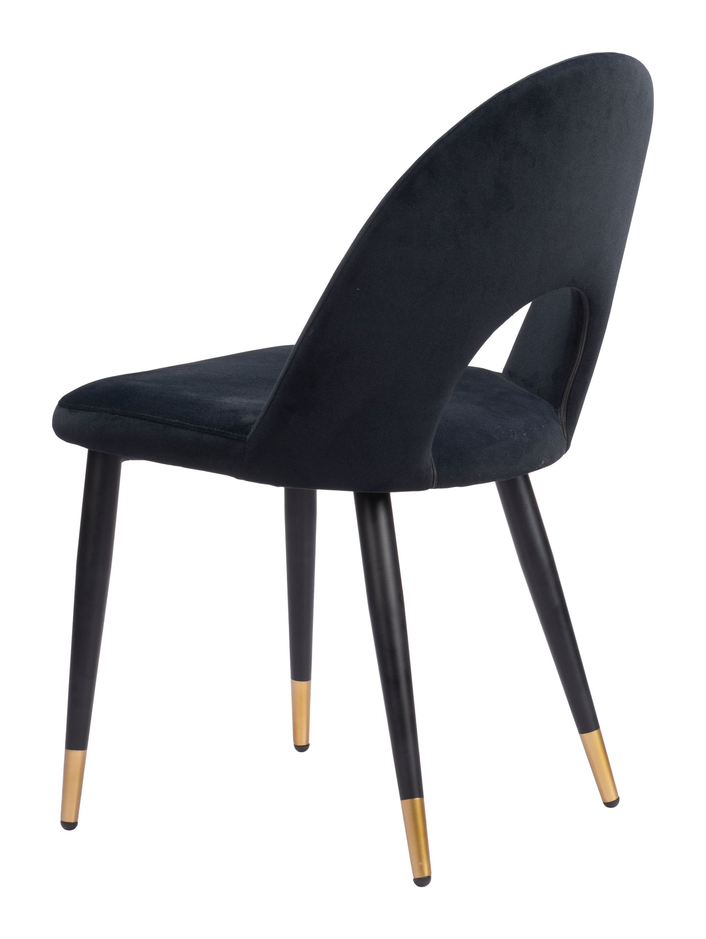 Menlo Dining Chair Set of 2 - Black Stylish and Sleek Upholstered Chairs for Modern Dining Rooms