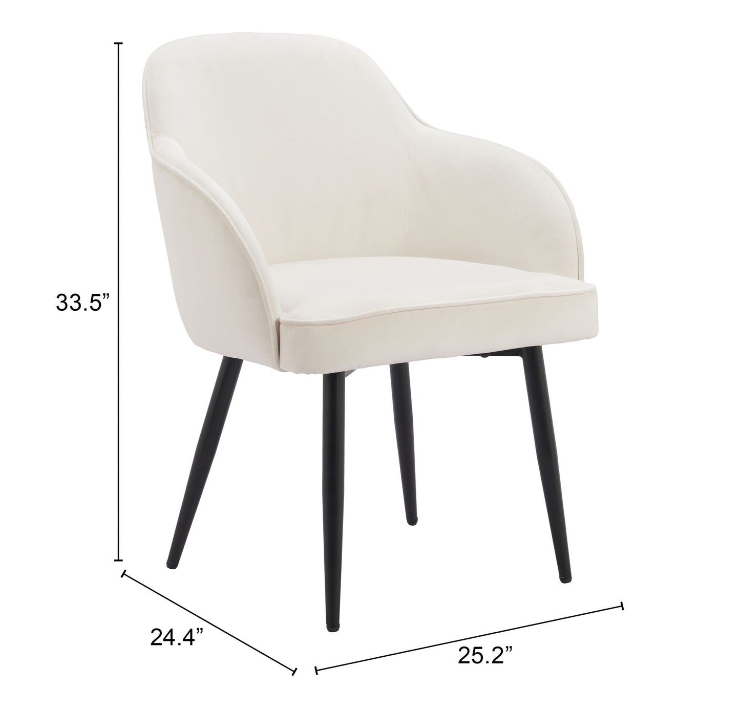 Jolie Dining Chair (Set of 2) Ivory β Elegant and Comfortable Ivory Dining Chairs for Dining Room or Kitchen Decor