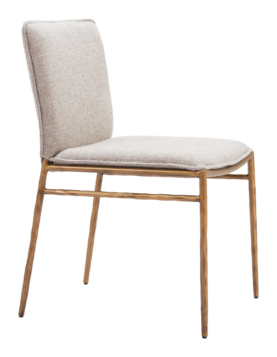 Nordvest Dining Chair Beige & Gold β Stylish Beige & Gold Dining Chair for Sophisticated Dining Rooms