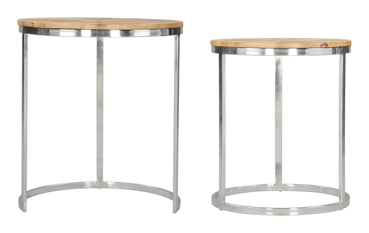 Bari Nesting Table Set (2-Piece) - Chic Natural Design for Versatile Home Decor