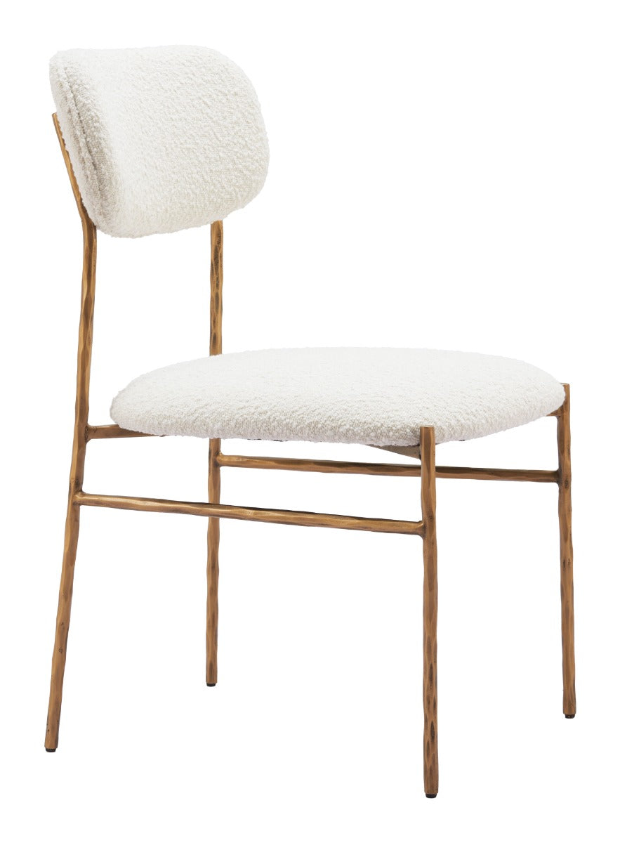 Sydhavnen Dining Chair Cream & Gold β Elegant Cream & Gold Dining Chair for Modern Dining Spaces