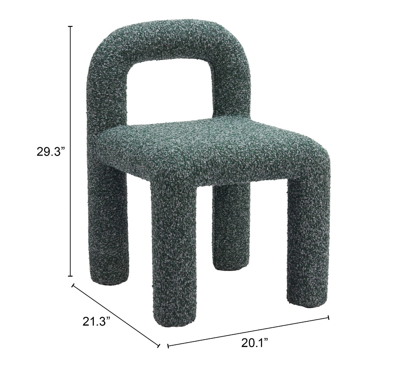 Arum Dining Chair Set of 2 - Snowy Green Elegant and Comfortable Upholstered Chairs for Stylish Dining Rooms