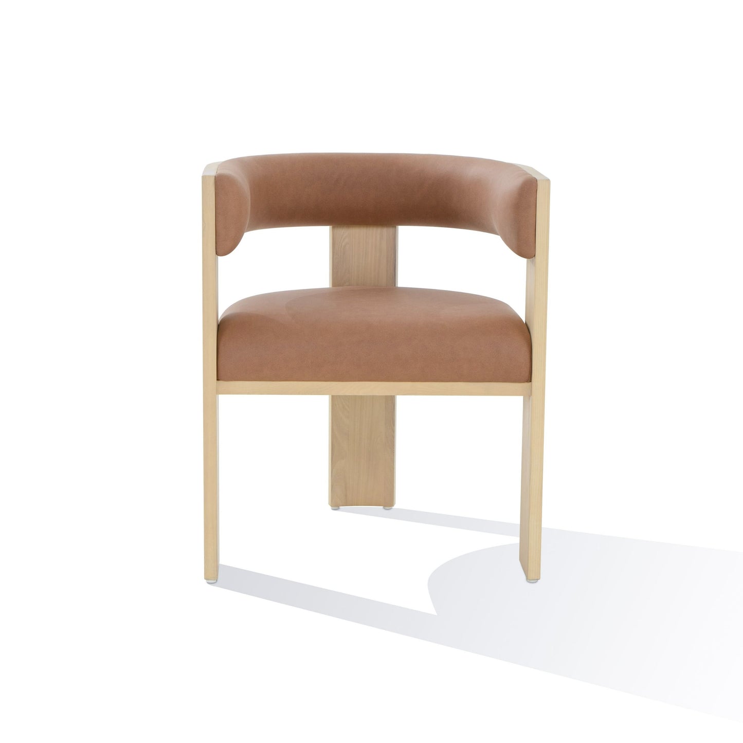 Nova Domus Osaka - Modern Natural Ash + Rust Fabric Dining Chair