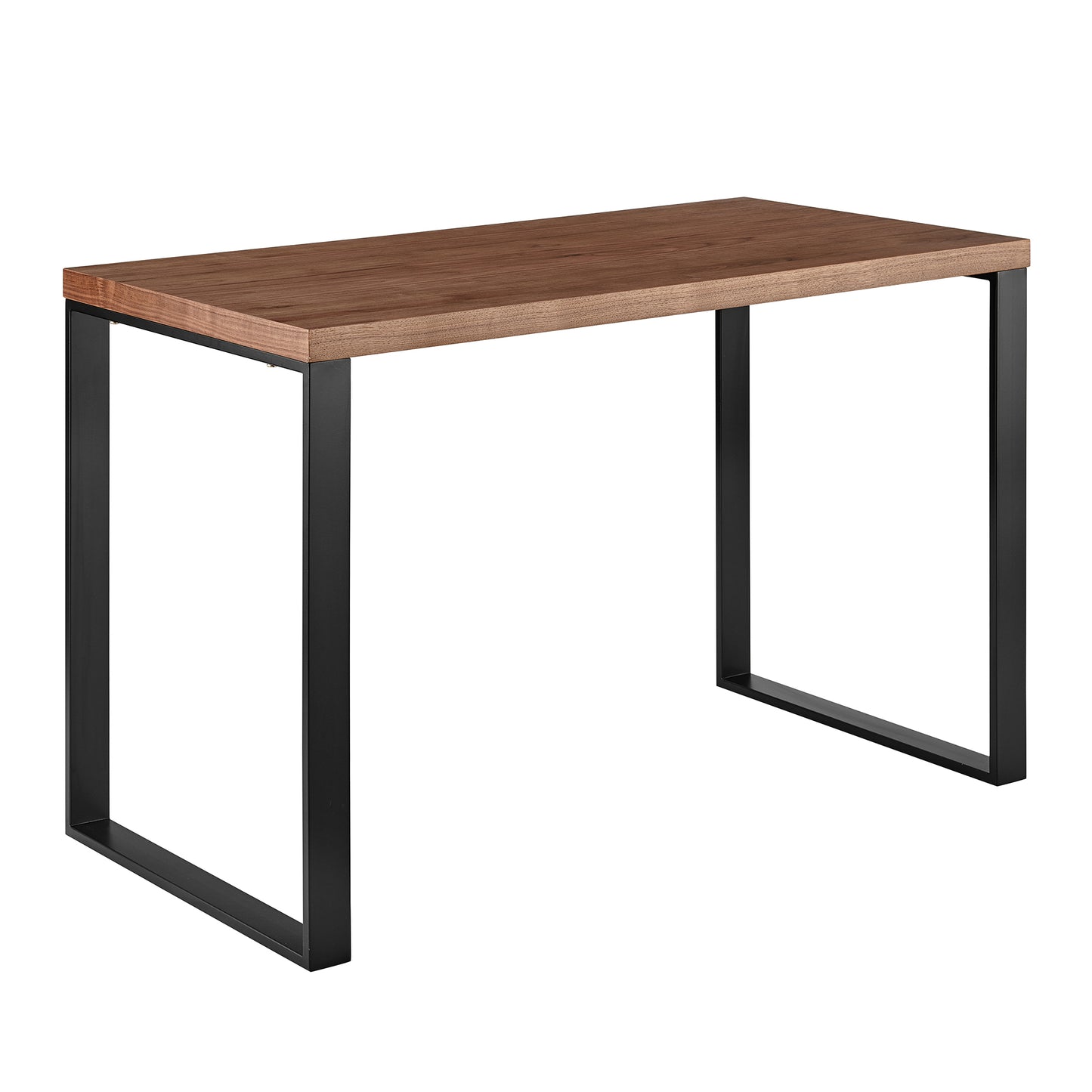 Dillon Desk in American Walnut Veneer with Matte Black Steel Base