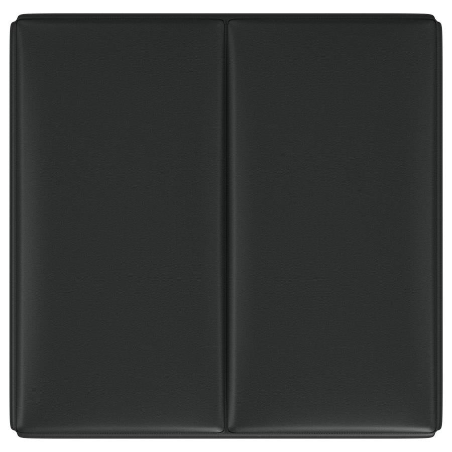 Paris Upholstered Storage Ottoman with Trays Black - Chic and Functional Piece for Storage and Serving Needs