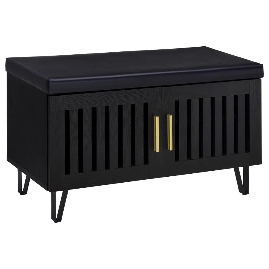 Brixton 2-Door Padded Entryway Shoe Storage Bench – Comfortable & Stylish Storage Solution