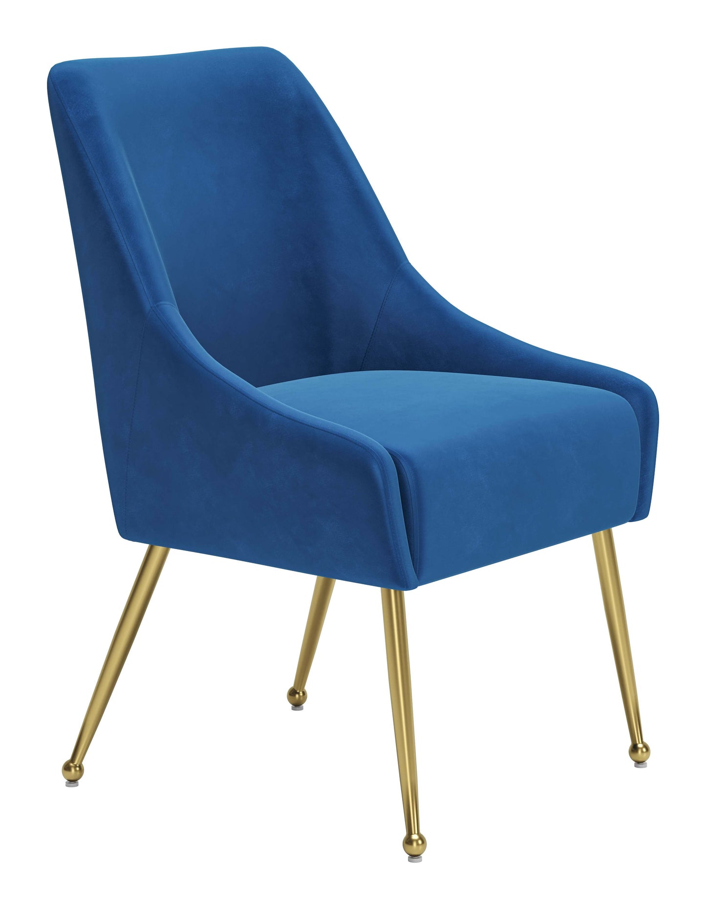 Maxine Dining Chair - Elegant Navy Blue & Gold Design for Sophisticated Dining Rooms and Contemporary Spaces