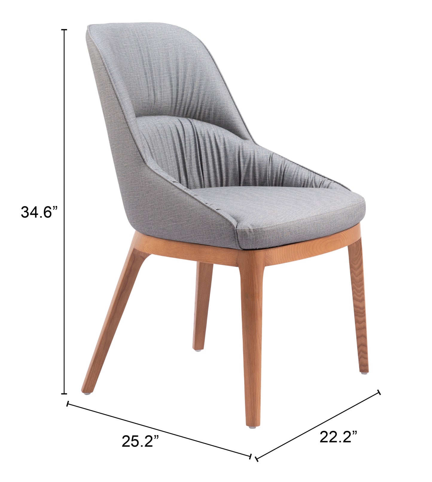 Ayr Dining Chair Set of 2 - Slate Gray Modern Dining Chairs for Stylish Home Decor