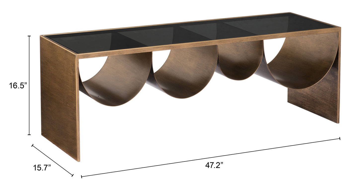 Reed Coffee Table - Brass & Black Sleek and Elegant Coffee Table for Contemporary Living Rooms