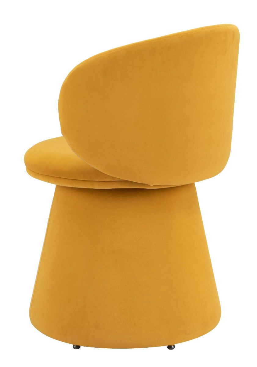 Oblic Swivel Dining Chair Orange β Modern and Comfortable Orange Swivel Chair for Dining Room or Kitchen