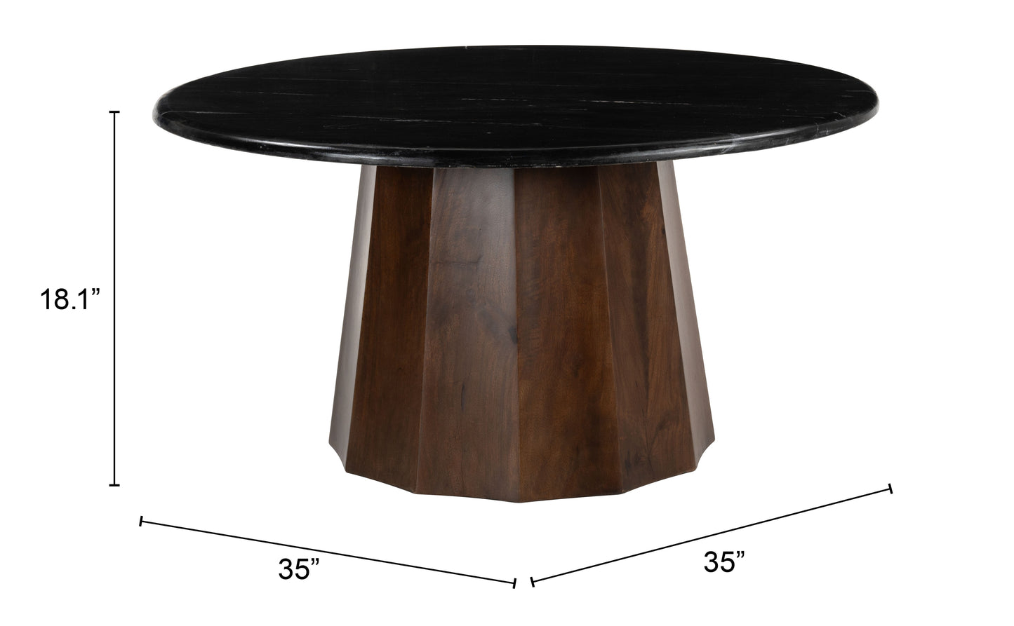 Aipe Coffee Table Black & Brown β Modern and Chic Coffee Table for Your Living Room or Lounge Area