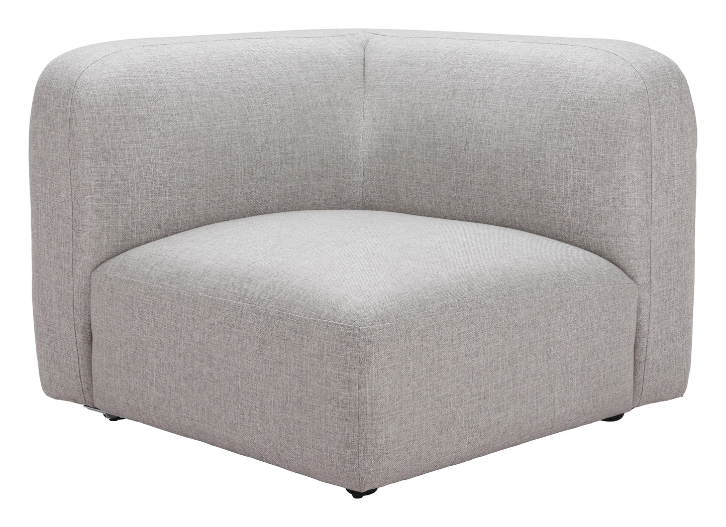 Biak Corner Chair Gray - Stylish & Versatile Corner Chair with a Contemporary Gray Upholstery, Ideal for Modular Seating Configurations