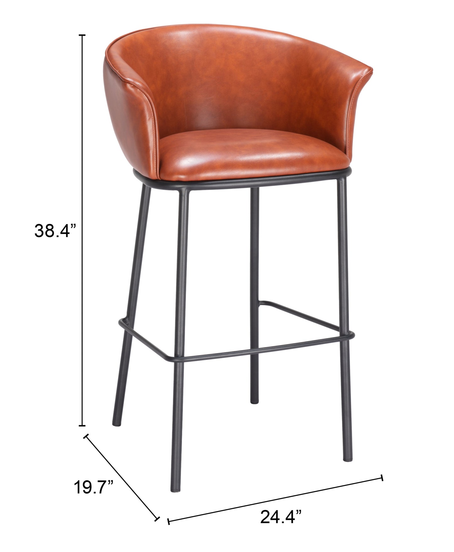 Garston Barstool Brown β Elegant and Comfortable Brown Barstool for Kitchen or Home Bar Area