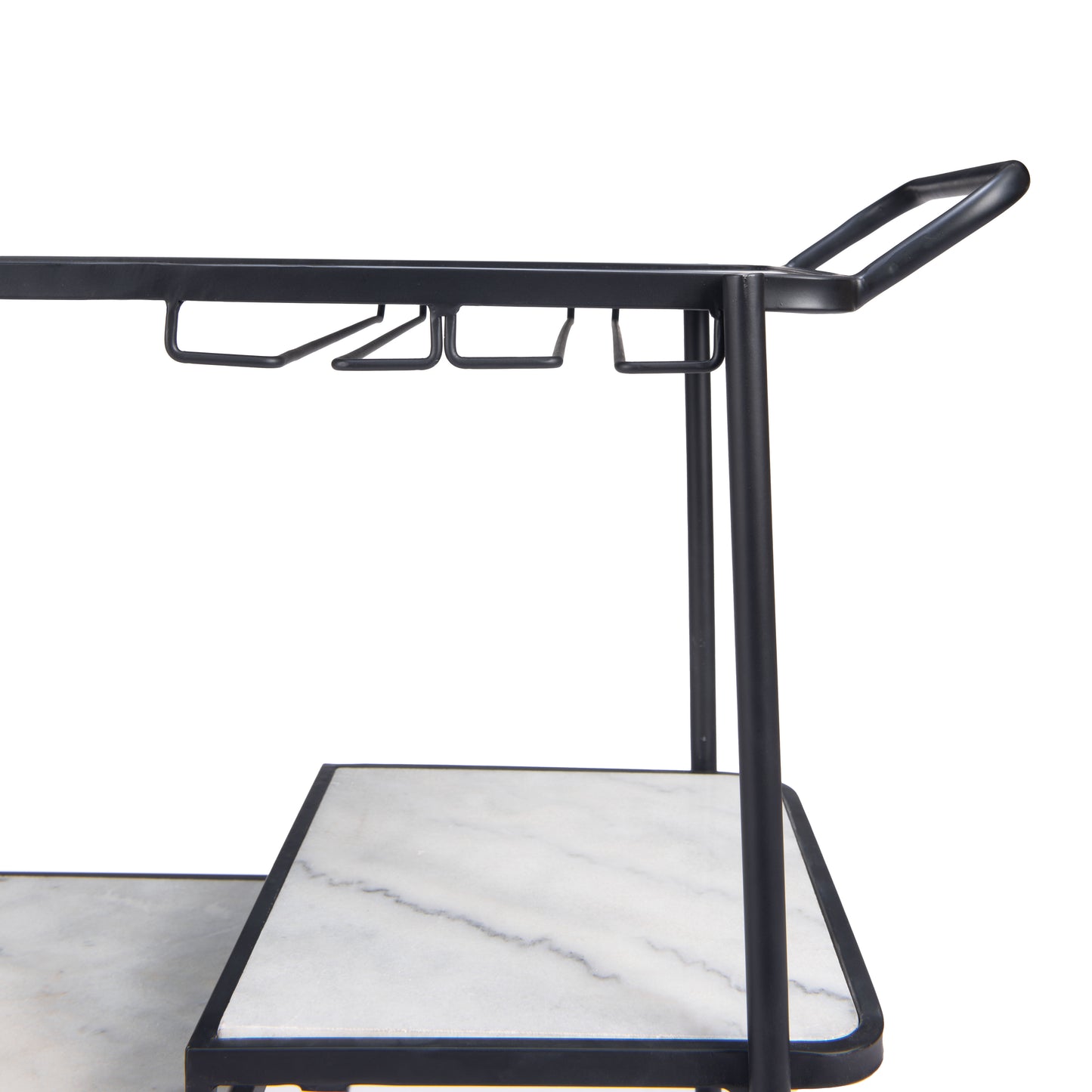Constanza Bar Cart - Black Elegant and Modern Bar Cart for Stylish Home Bars and Entertaining Spaces