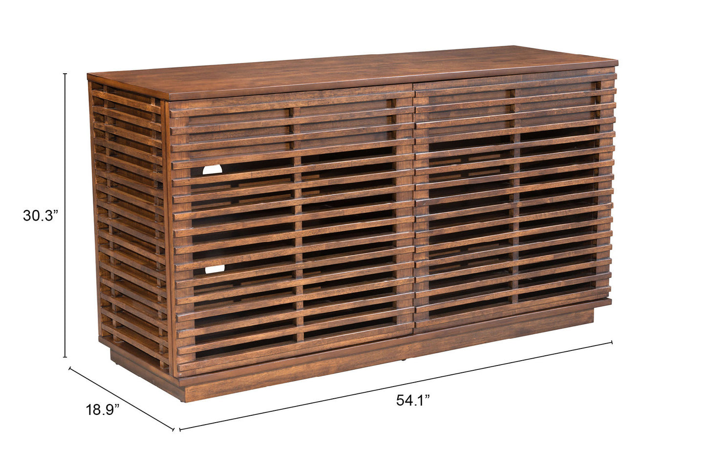 Linea Credenza Walnut - Elegant & Versatile Credenza with a Rich Walnut Finish for a Contemporary and Stylish Storage Solution