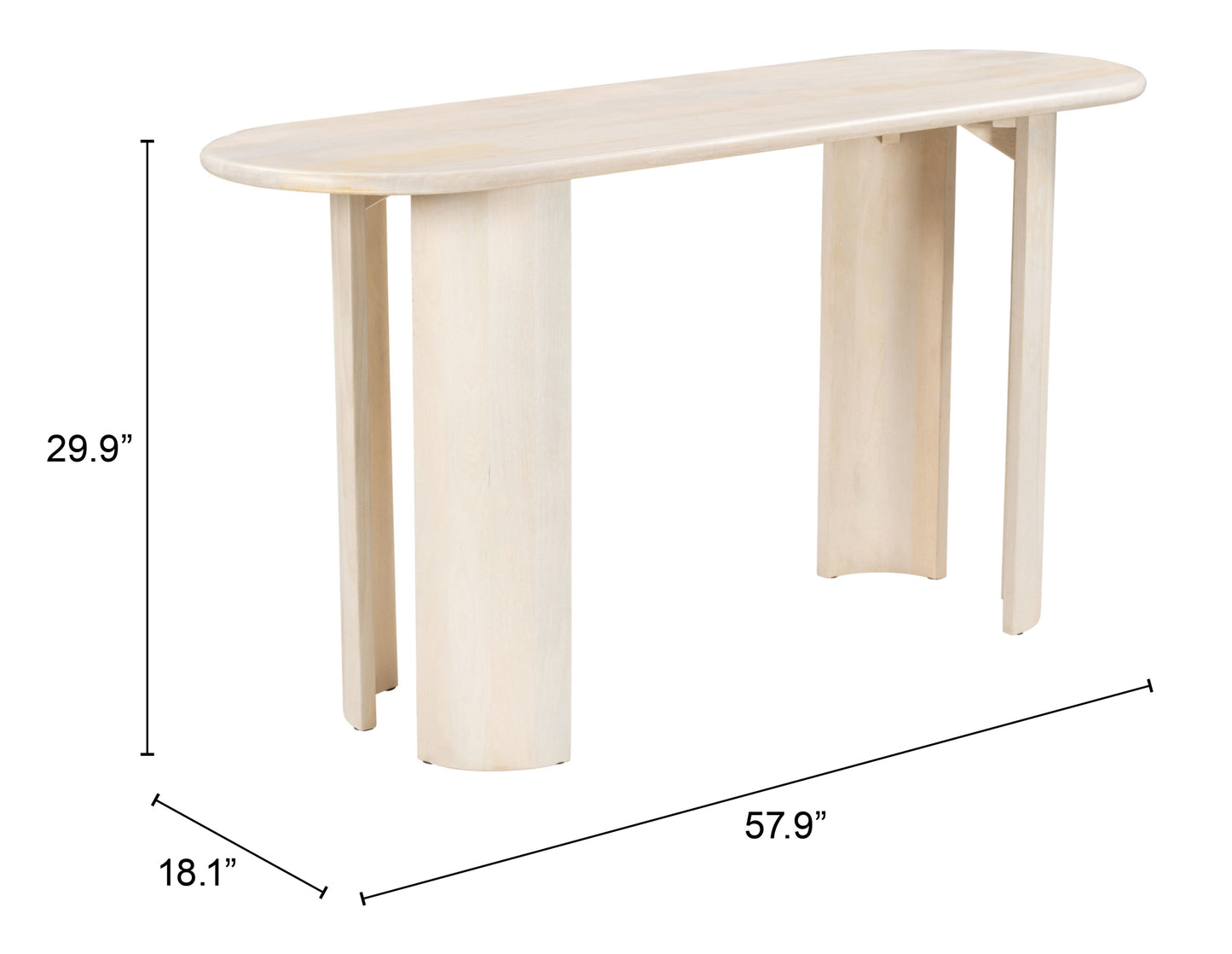 Risan Console Table - Natural Elegant and Versatile Console Table for Modern Entryways and Living Spaces