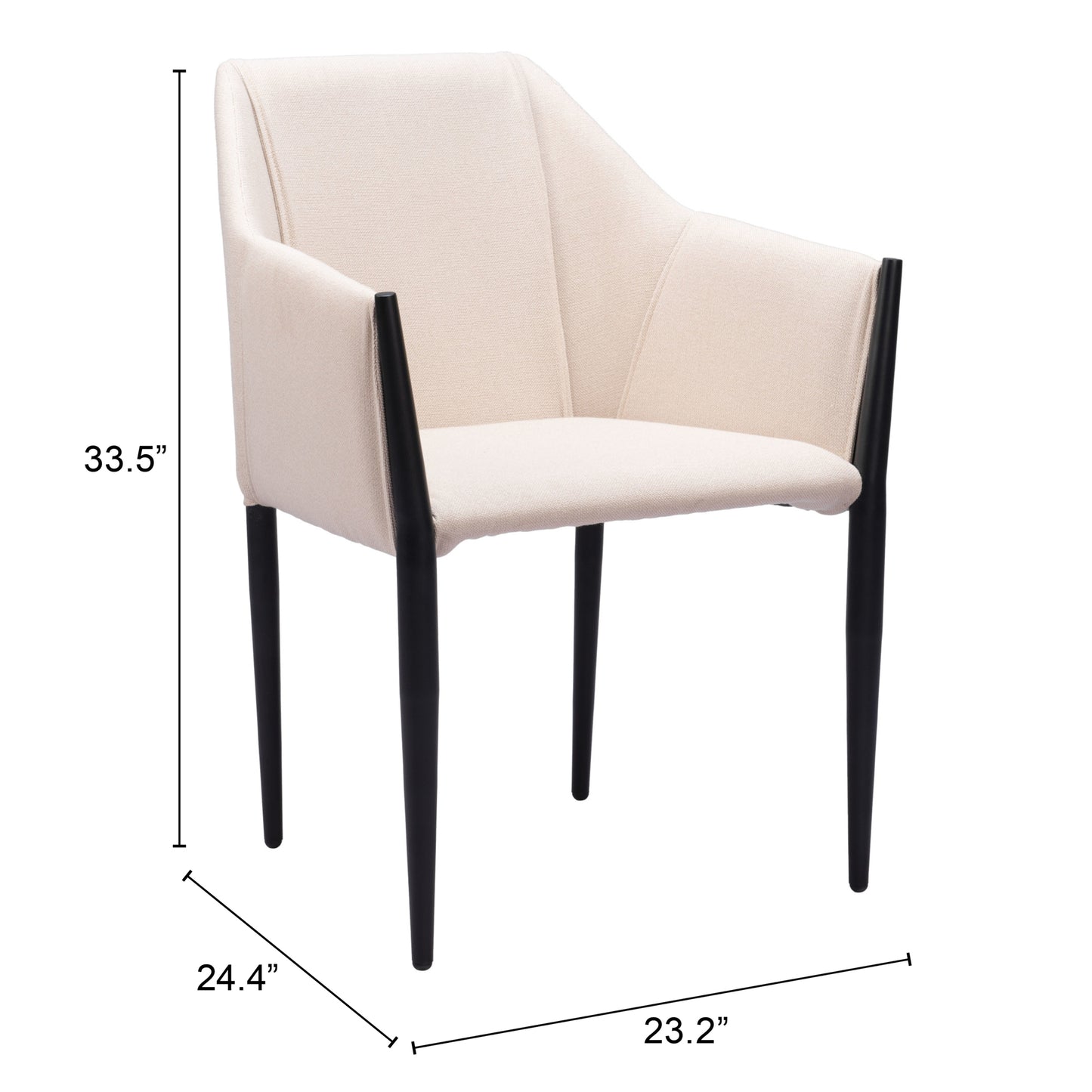 Andover Dining Chair (Set of 2) Beige β Elegant and Comfortable Beige Dining Chairs for Dining Room or Kitchen Decor