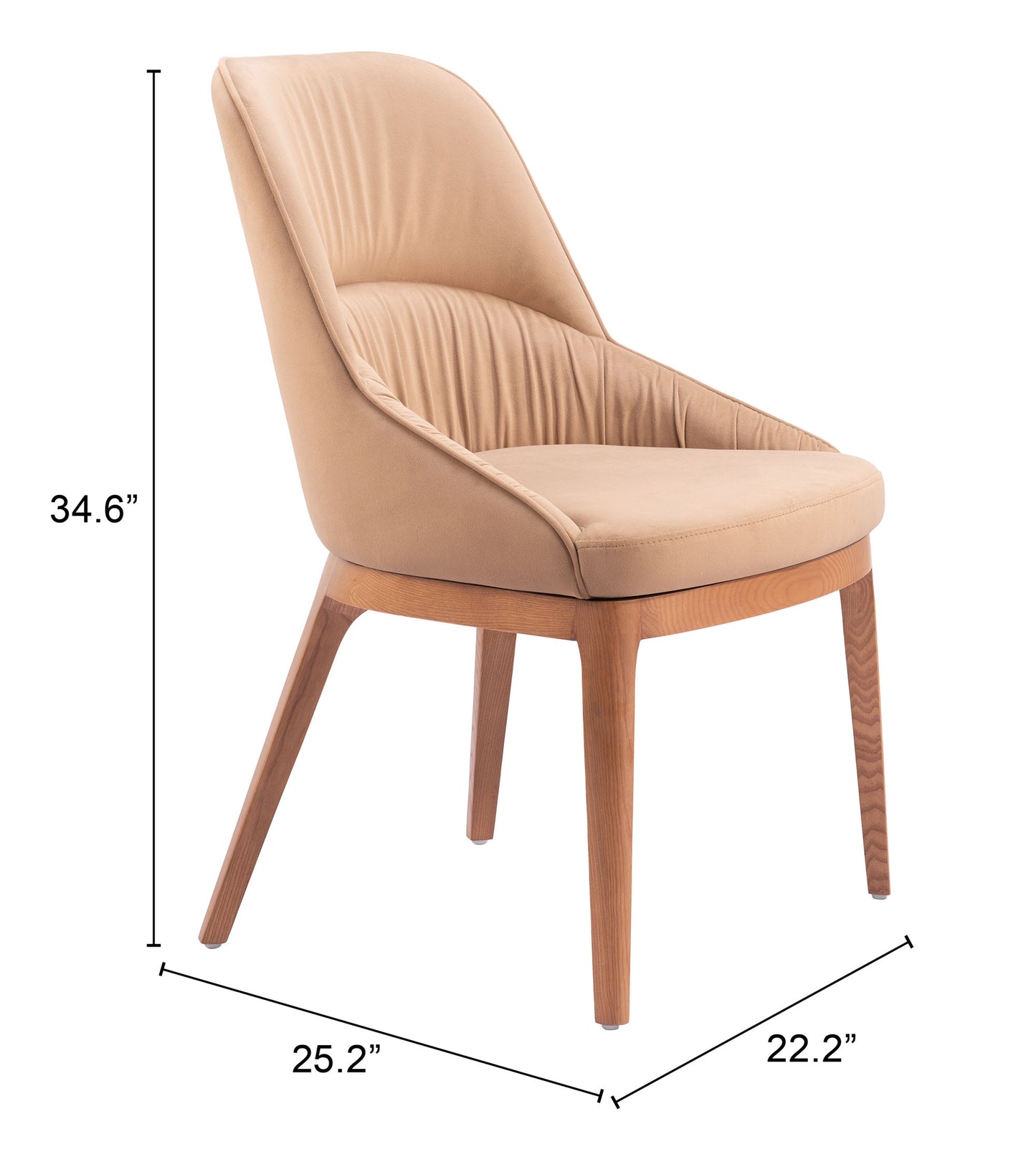 Ayr Dining Chair (Set of 2) Tan β Stylish and Comfortable Tan Dining Chairs for Dining Room or Kitchen Decor