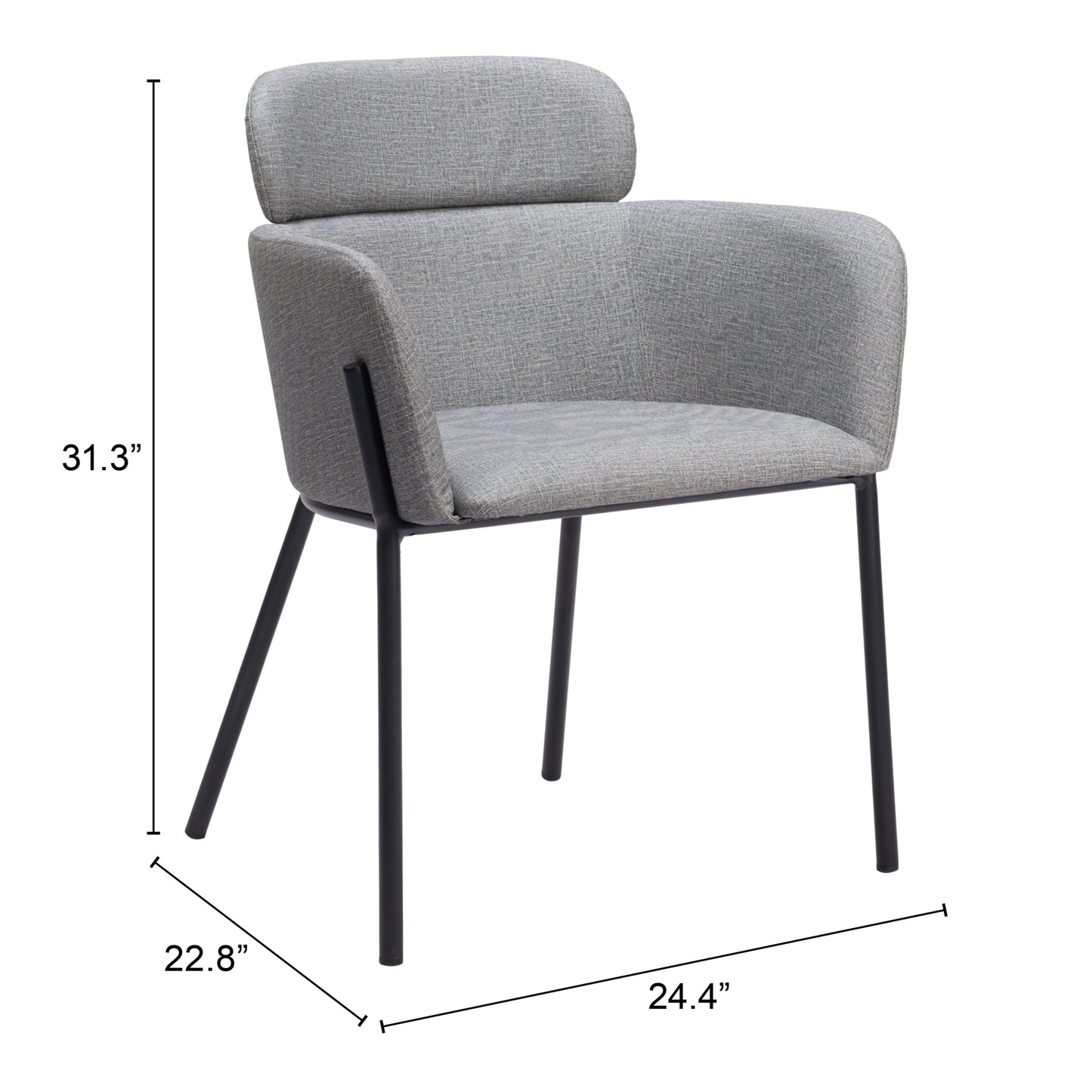 Bremor Dining Chair (Set of 2) Slate Gray β Stylish and Comfortable Slate Gray Dining Chairs for Dining Room or Kitchen Decor