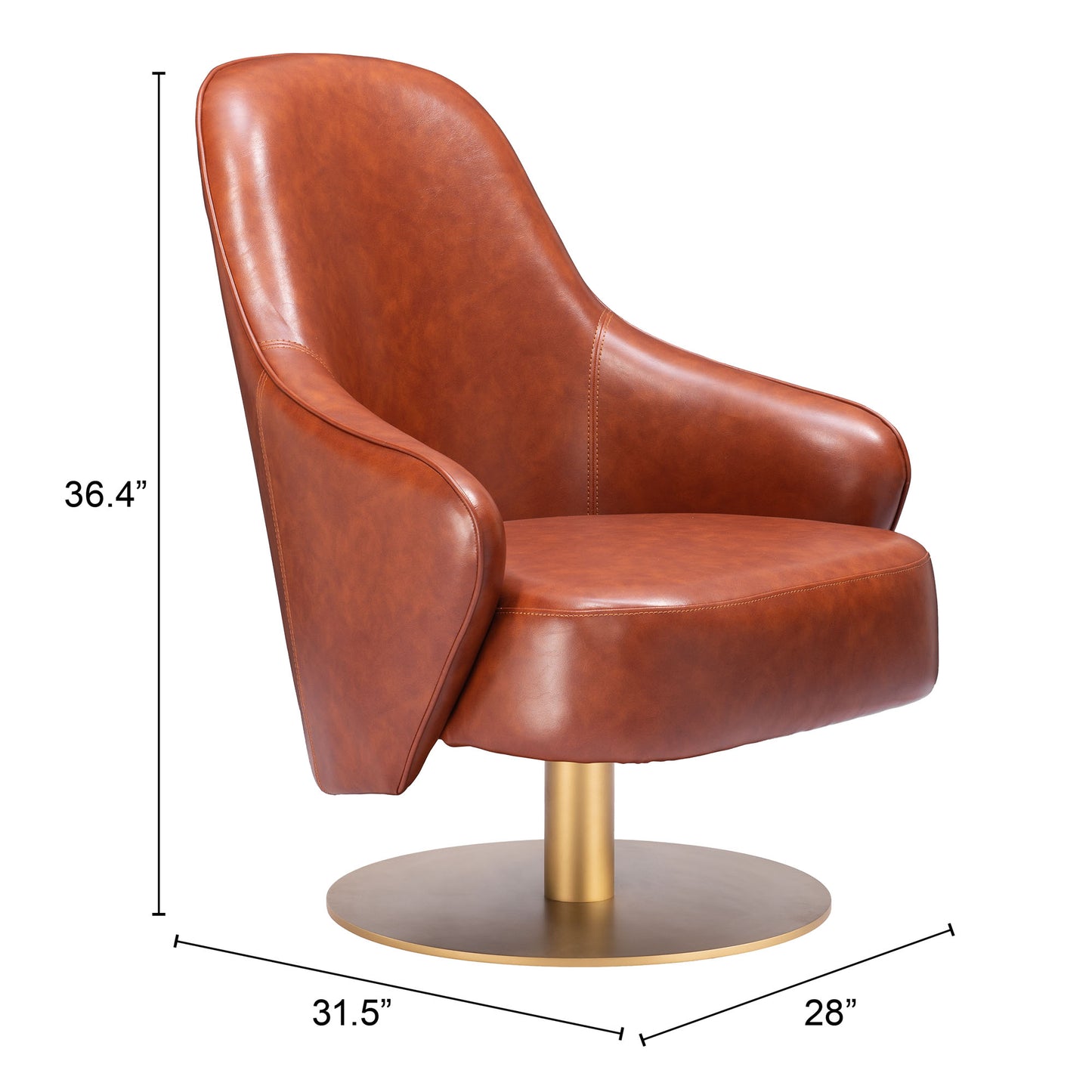 Withby Accent Chair - Brown Stylish Upholstered Chair for Warm and Modern Interiors