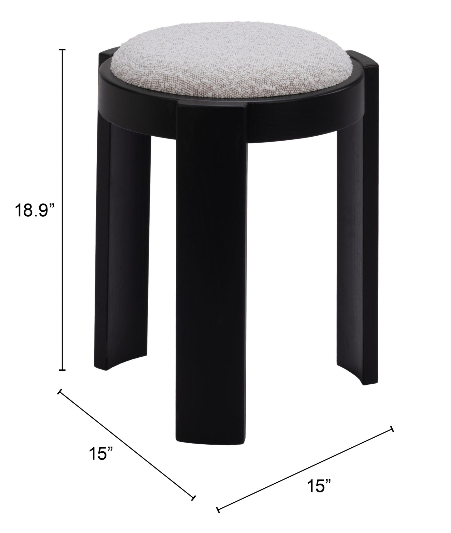 Banjul Ottoman - Misty Gray Elegant and Comfortable Ottoman for Modern Living Rooms and Spaces