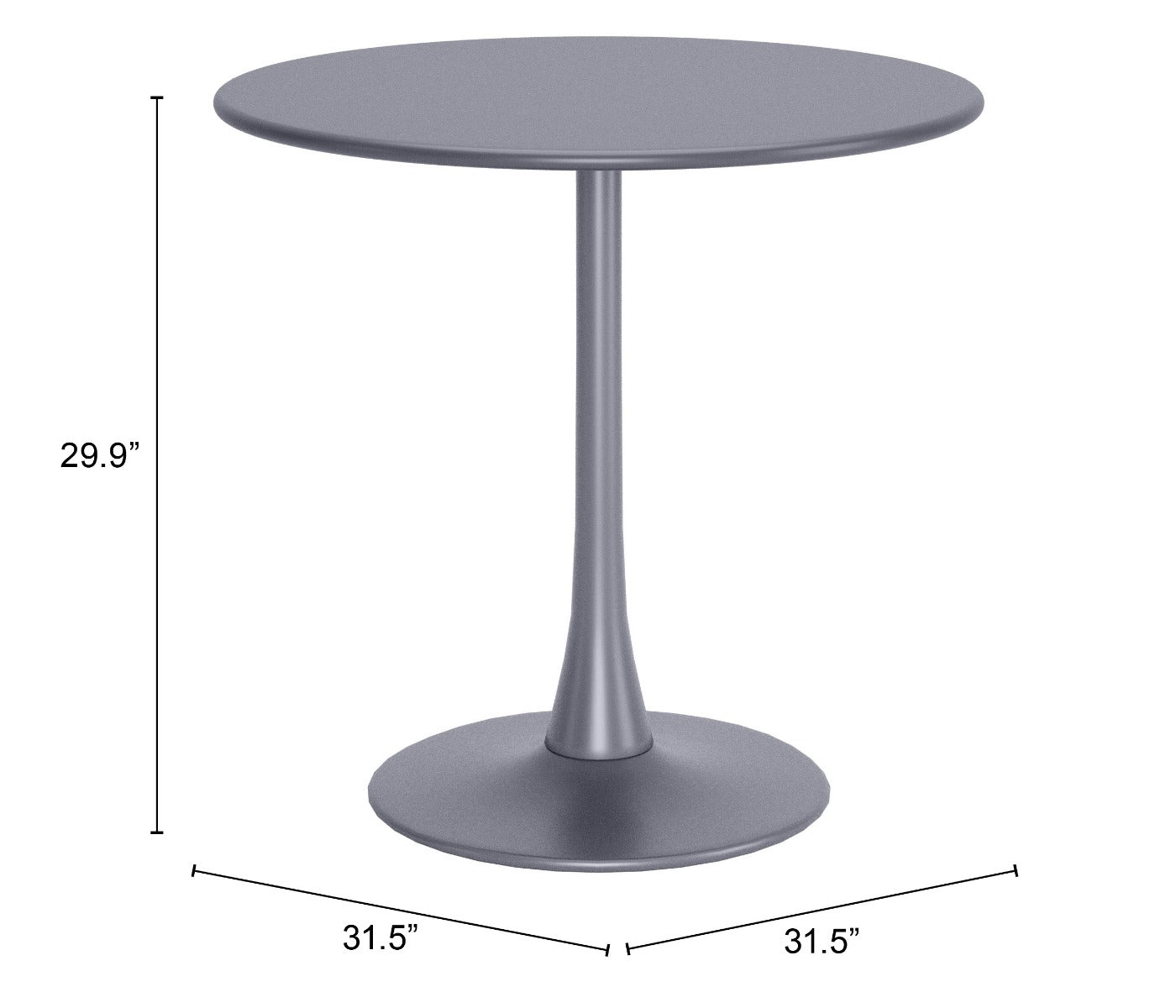 Soleil Dining Table Gray - Stylish & Modern Dining Table with a Sophisticated Gray Finish for a Chic, Contemporary Look
