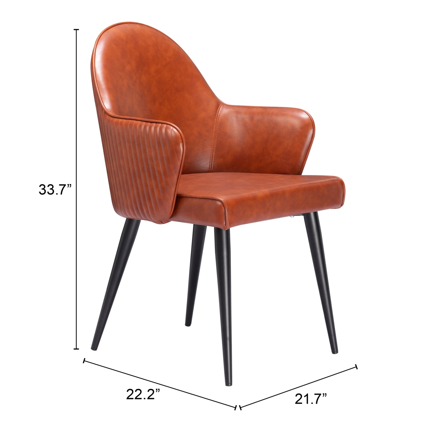 Silloth Dining Chair - Brown Modern Upholstered Chair for Cozy Dining Spaces